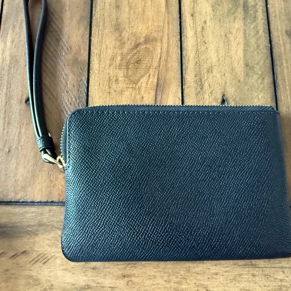Coach Black Leather Wristlet wallet - Picture 2 of 4